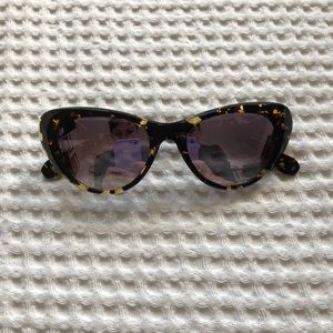 Reflective Cat Eye Tortoiseshell Sunglasses